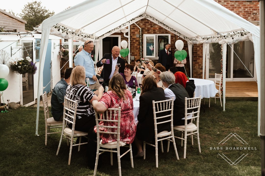 A Needle & Thread Dress for a Fun and Family Friendly DIY Yorkshire Barn +  Yurt Wedding